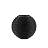 Inga Jada Black Oval Vase Wave 23x10x22cm