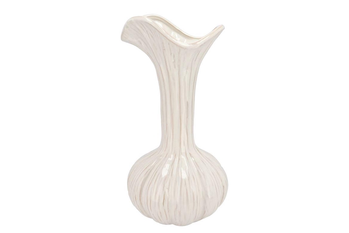 <h4>Mia White Vase Garlic 21x21x44cm Nm</h4>