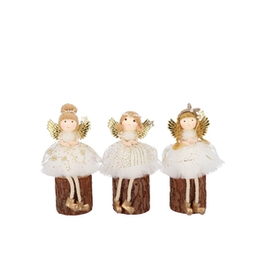 Loulou Cozy Sand Sitting Girl Wood Ass 9x9x17cm