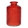 DF02-666111100 - Bottle Caro lines d3.5/6.2xh10 cherry red transparent