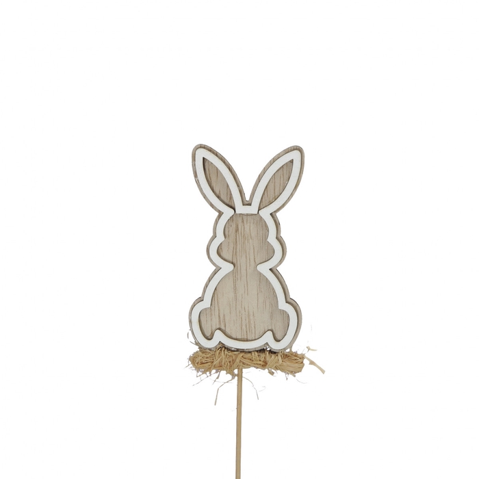 <h4>Pasen Bijsteker 20cm konijn hout 8cm</h4>