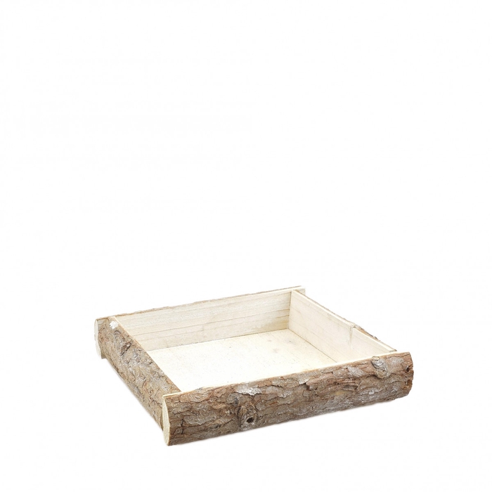 Hout Tray berk 20*20*4cm
