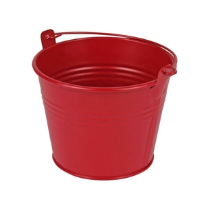 Bucket Sevilla zinc 11.7xH9cm - ES10.5 red matt