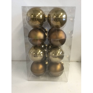 KERSTBAL GLASS 57MM MUSTARD GOLD 16PCS