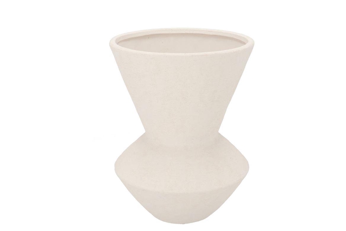 <h4>Lisboa White Vase Round 20x20x27cm Nm</h4>