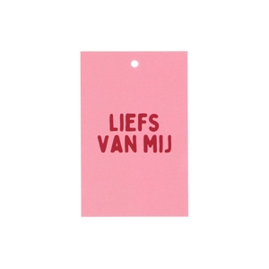 Gift Bouquet Card Liefs Van Mij Pink 6x9cm P/25