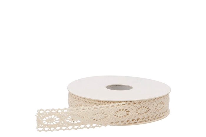 Ribbon Vienna Lace 70 Cream 10mx20mm