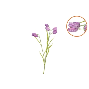 Silk Fritillary Flower Purple Single Stem 58cm