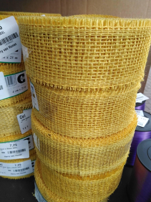 <h4>jute band 4cm x 25mtr GEEL</h4>