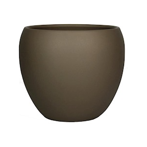 Pot Rian d22 h18.5cm brun foncé mat