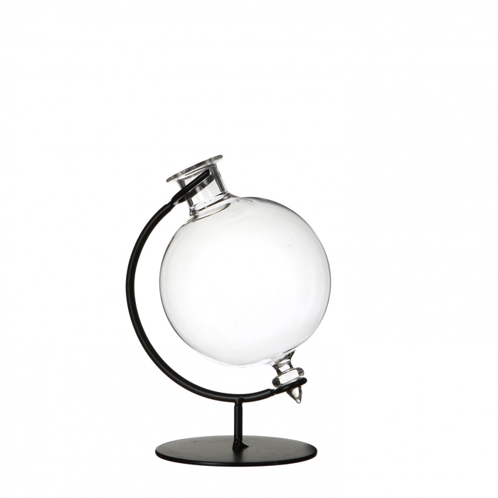 <h4>Glass Ball vase on stand d08*12cm</h4>