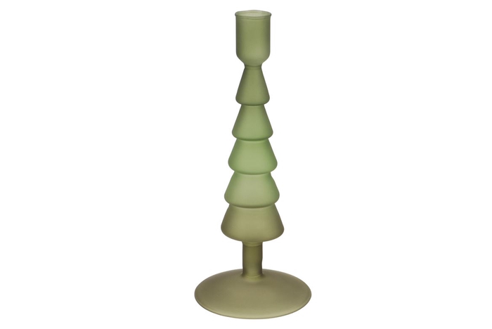 Nova Green Candle Holder Tricolor 9x9x22cm