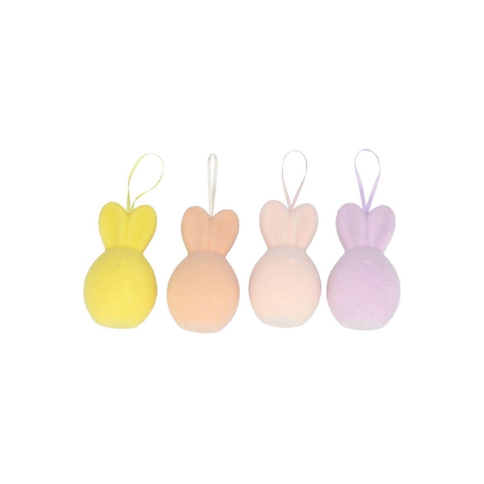 <h4>Easter Flock Dreamy Pastel Bunny Hanger Ass 8x8x14cm</h4>