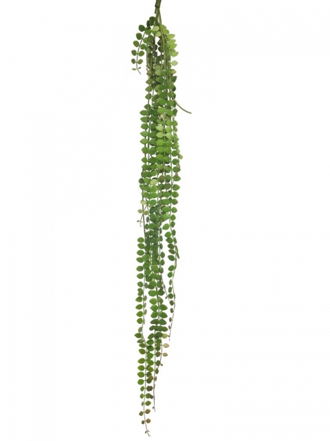 SILK FLOWERS - HANGING LEAF BUSH GREEN-BROWN 100CM