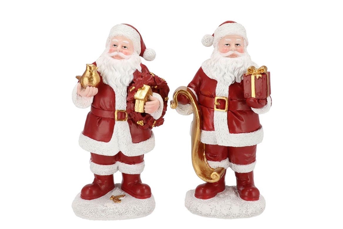 <h4>Lesly Red Santa Claus Deco Ass 14x11x27cm</h4>