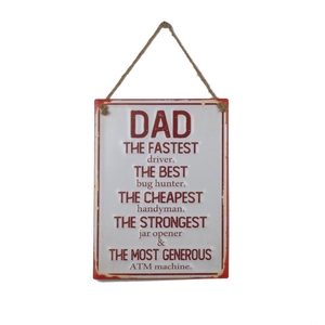 Wall Hanger Metal Dad 30x40cm