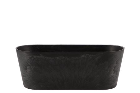 <h4>Melamine Grey Pot Oval 27x11x10cm</h4>