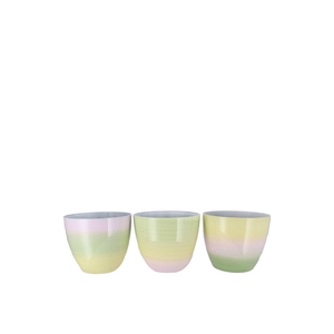 Melamine Rainbow Pastel Pot Ass 18x15cm
