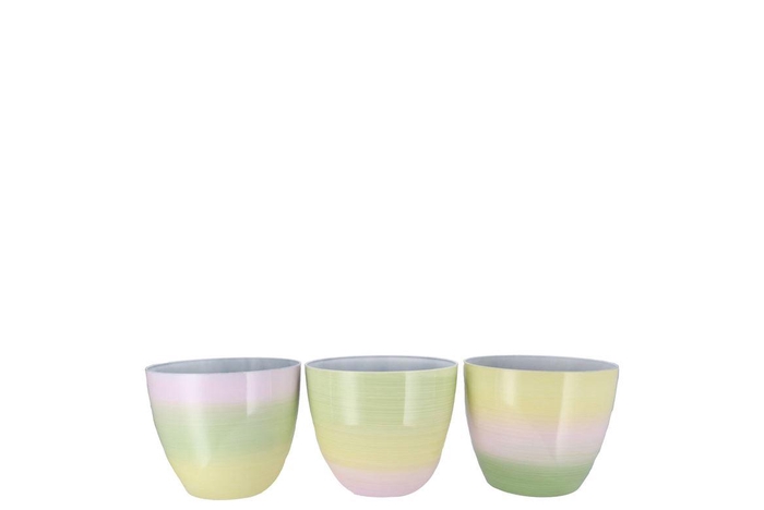 <h4>Melamine Rainbow Pastel Pot Ass 18x15cm</h4>