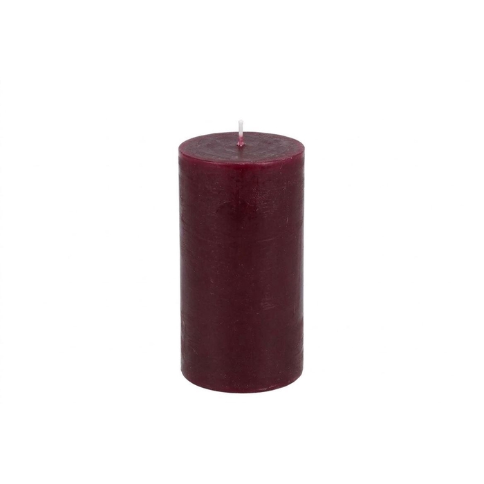 <h4>Candle Rustic Pillar Burgundy 7x13cm</h4>