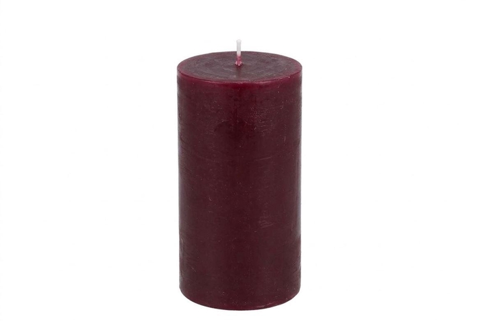 <h4>Candle Rustic Pillar Burgundy 7x13cm</h4>