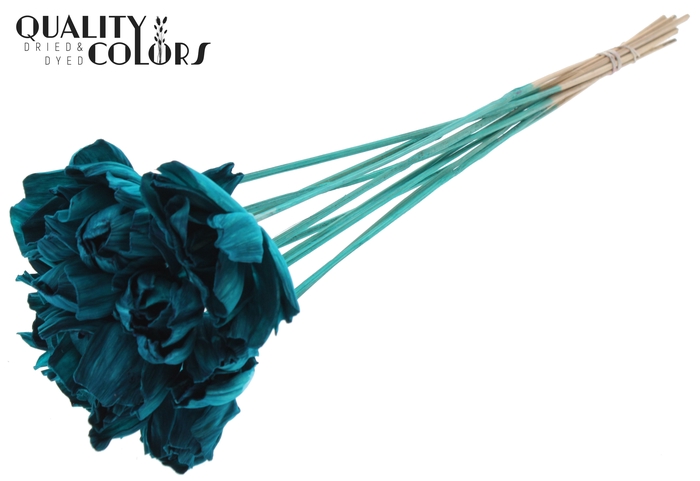 Shola Dear Holly 6cm on stem Turquoise