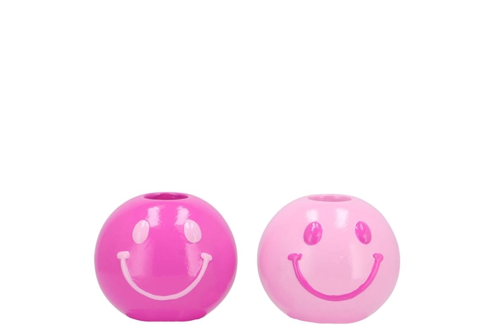 <h4>Smiley Pink Mix Candle H Bulb Ass 7x7x6cm</h4>