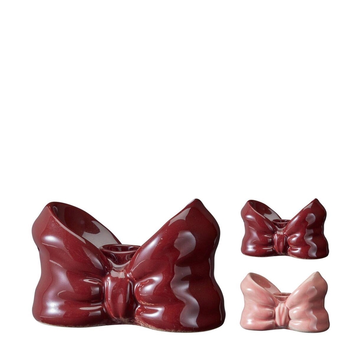 <h4>Homedeco Kandelaar strik  11*6*8cm ass.</h4>