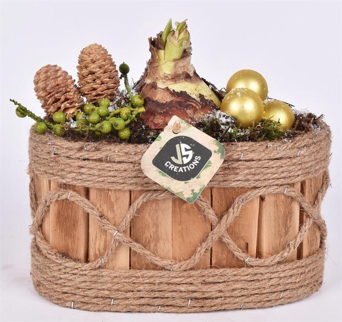 <h4>Hout ovaal met touw 21x11.5cm</h4>