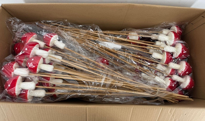 <h4>Stick Sugar Mushroom 9cm Red</h4>