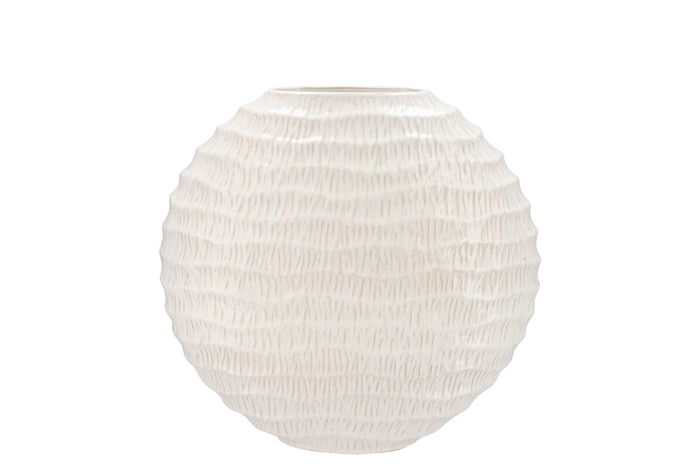 <h4>Lima White Vase Oval 31x12x30cm</h4>