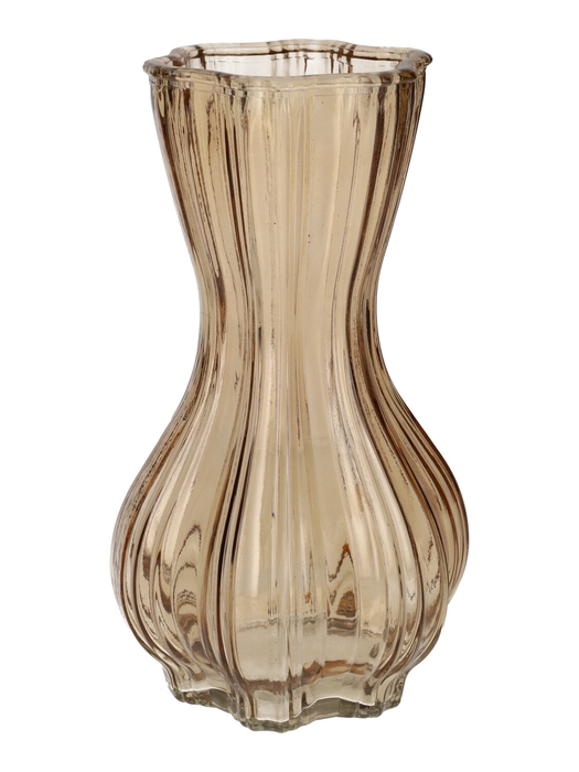 <h4>DF02-740033200 - Vase Miley d10.8/14.5xh25.5 taupe</h4>