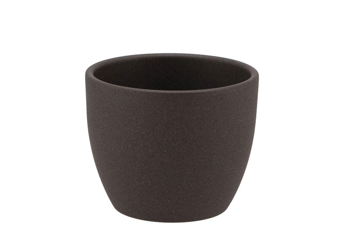 Ceramic Dark Grey Pot 8x7,5cm Nm