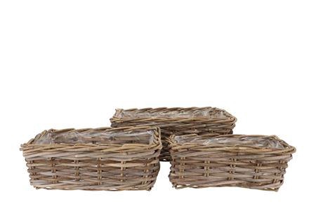 <h4>Rattan Kuboo Basket Rectangle S/3 L34/37/41 W18/22</h4>