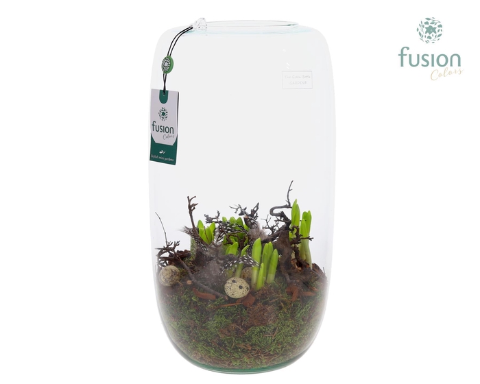 <h4>Green Bottle Isabella XXLarge met Pasen arrangement</h4>