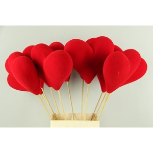 Stick Heart Fl. Bold Red 20cm