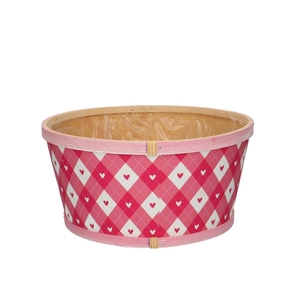 Opruiming Valentijn Hout Ruit bak d22*11cm