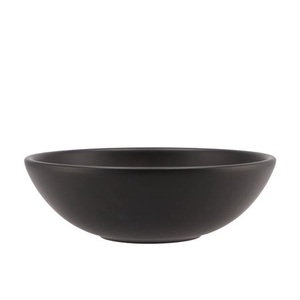 Vinci Matt Black Bowl Low 25x8cm