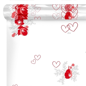 Liefde Folie Rol  80cm 120m Rose