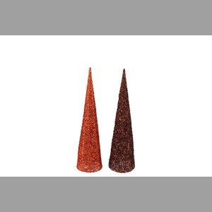 Sparkle Copper/bronze Cone Tree Led20 Ass 72x21x34cm