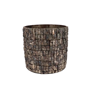 Nepal Iron Pot Birch Mosaic 24x24x20m Nm