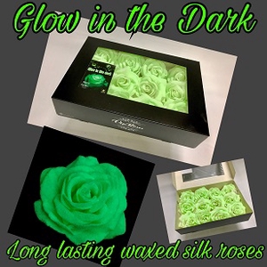 R GR GLOW (SILK) WAX ROSES