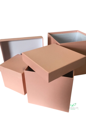 HOEDENDOOS 3BOXES 25cm 20cm 15cm PINK
