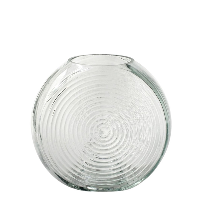Glass vase circle d16 15cm