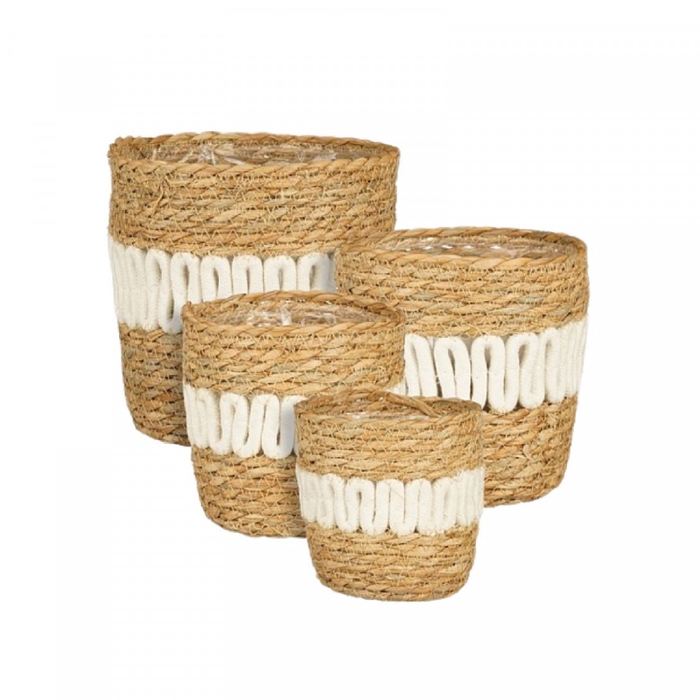 <h4>Basket sets Fernandez pot S/4 d19*18cm</h4>