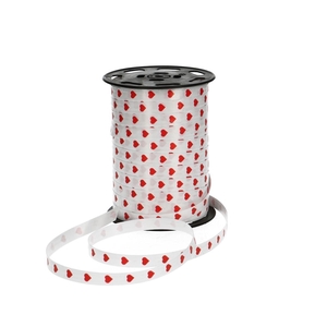 Valentine Ribbon Curly ribbon 10mm 250m hearts