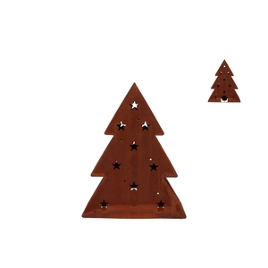 Rusty Scottish Brown Xmas Tree 22x6x28cm