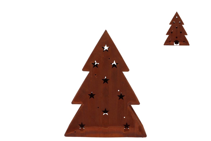 <h4>Rusty Scottish Brown Xmas Tree 22x6x28cm</h4>