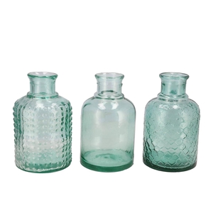 Blois Green Vase Bottle Ass 20x12cm
