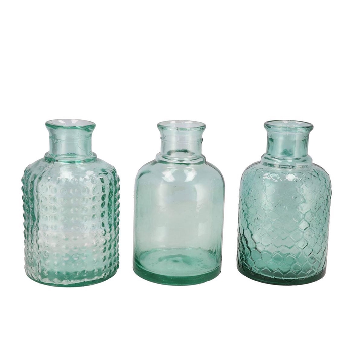 <h4>Blois Green Vase Bottle Ass 20x12cm</h4>